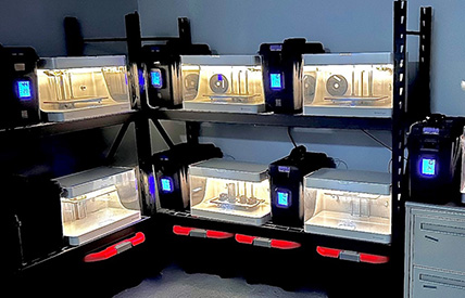 Markforged 3D Printers with MegaDryPro dry boxes